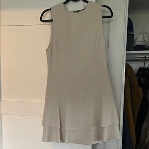Elegant Cream Sleeveless Dress